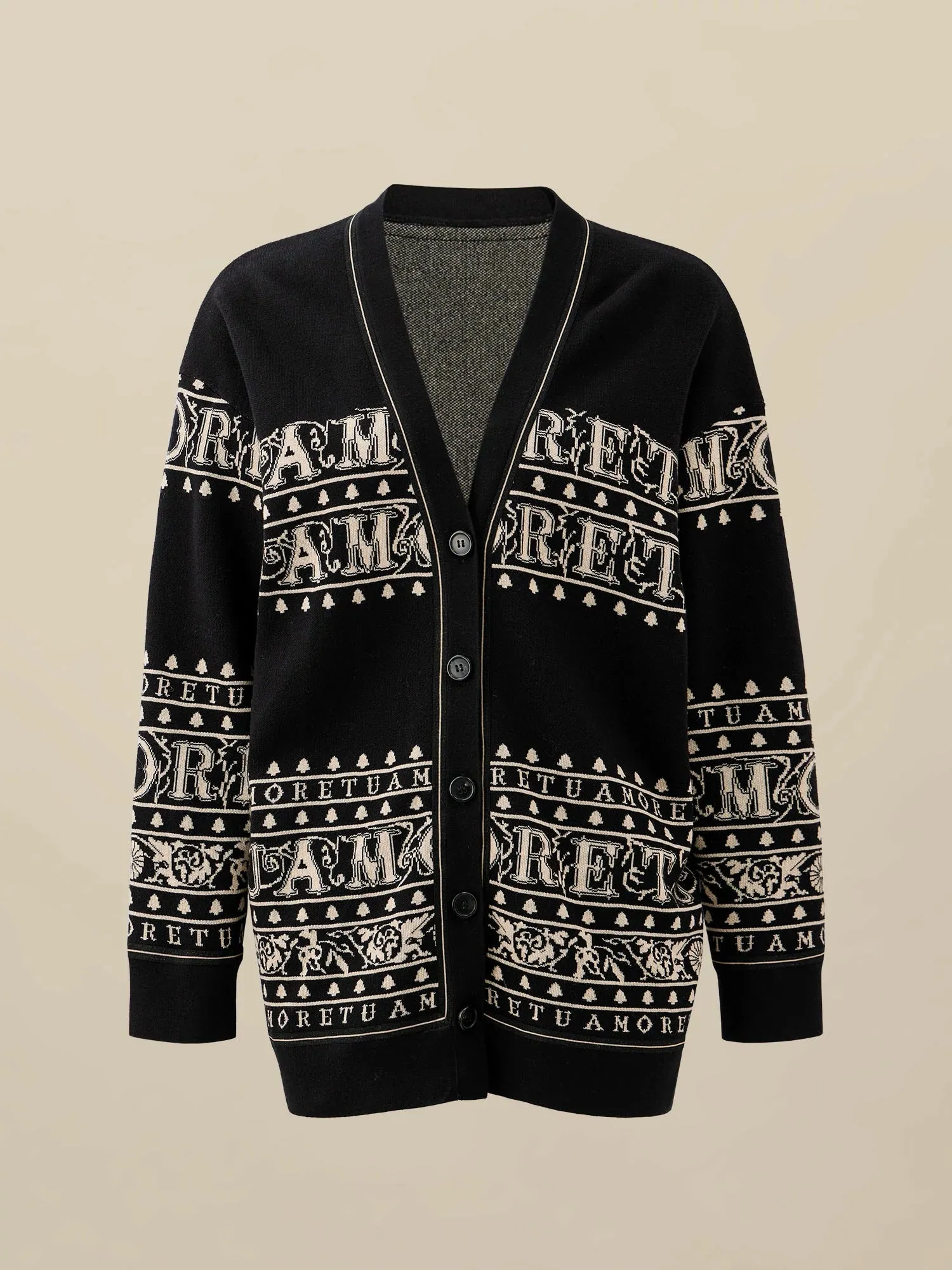 Amoretu 3PCS Brand Patterned Knit Cardigan Sets sold by Amoretu product image thumbnail 3