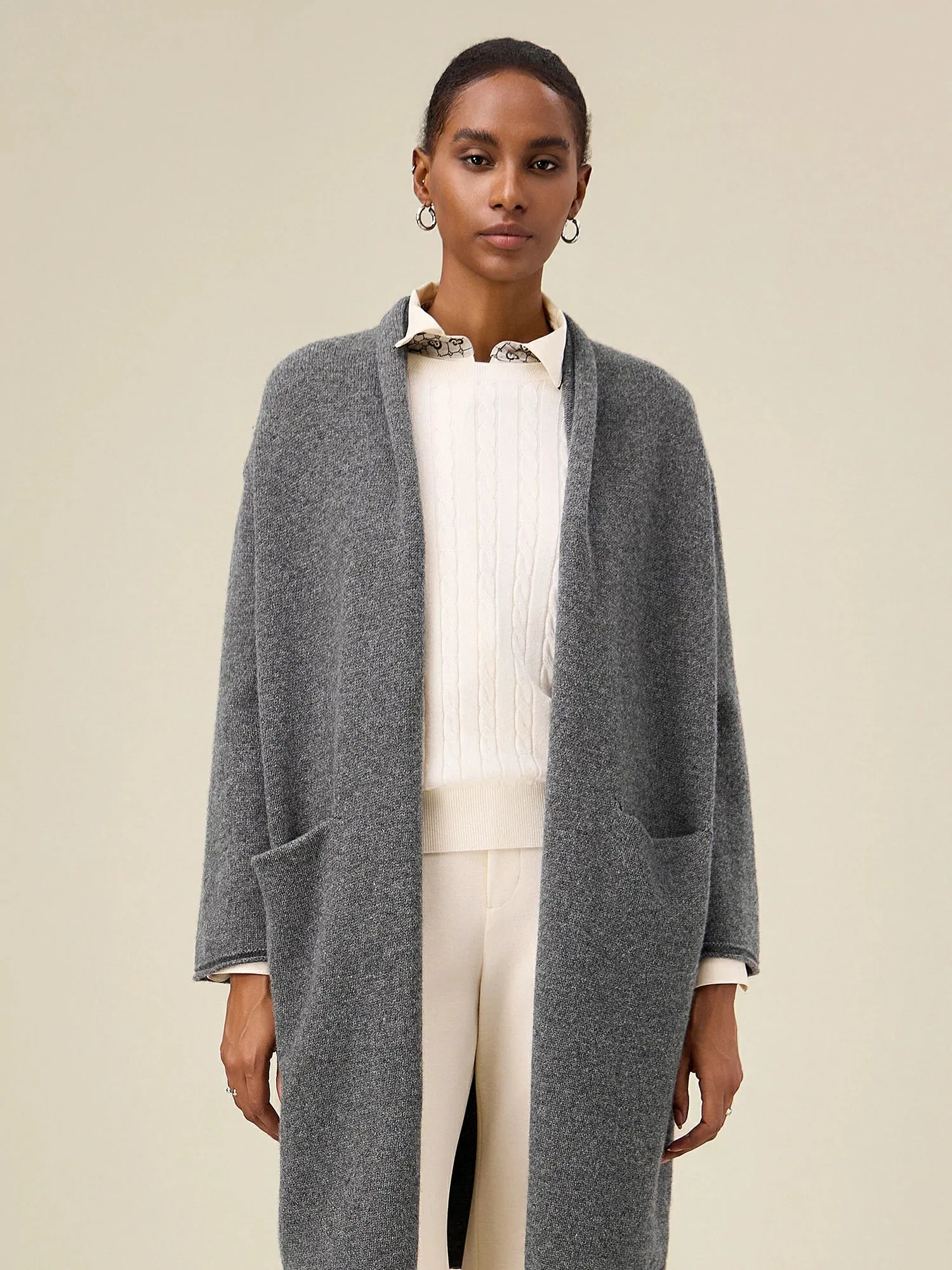 Amoretu Wool Knit Cardigan Knit Pants 2PCS Sets sold by Amoretu product image thumbnail 2