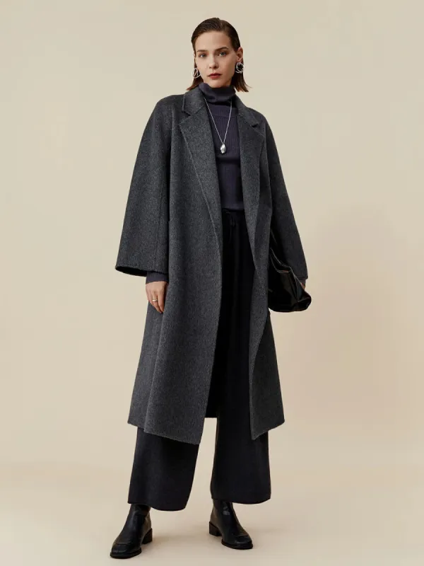 Amoretu 70.9% Wool Notched Lapel Long Sleeve Classic Coat sold by Amoretu