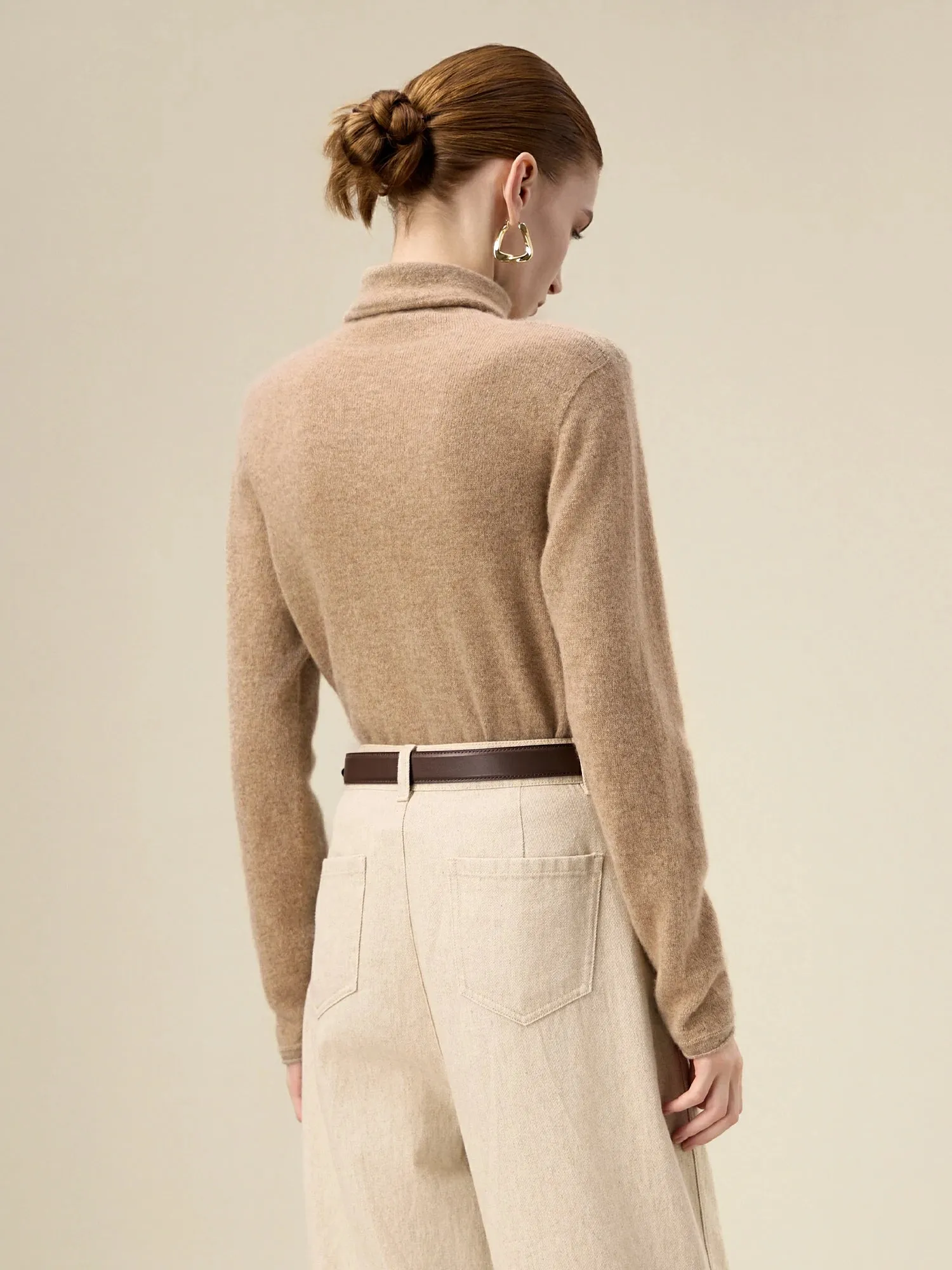 Amoretu 100% Cashmere Turtleneck Long Sleeve Sweater Top sold by Amoretu product image thumbnail 4
