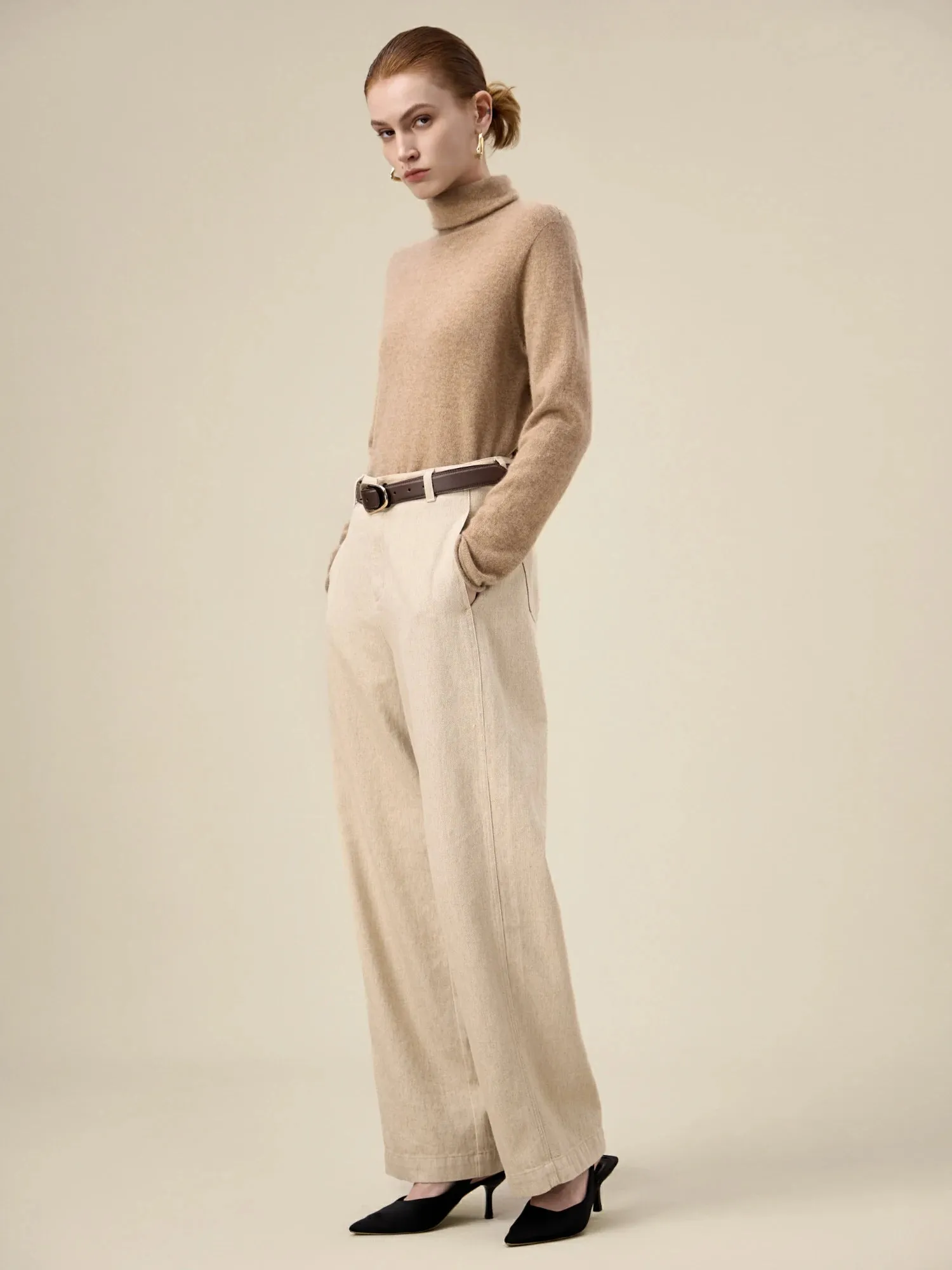 Amoretu 100% Cashmere Turtleneck Long Sleeve Sweater Top sold by Amoretu product image thumbnail 2