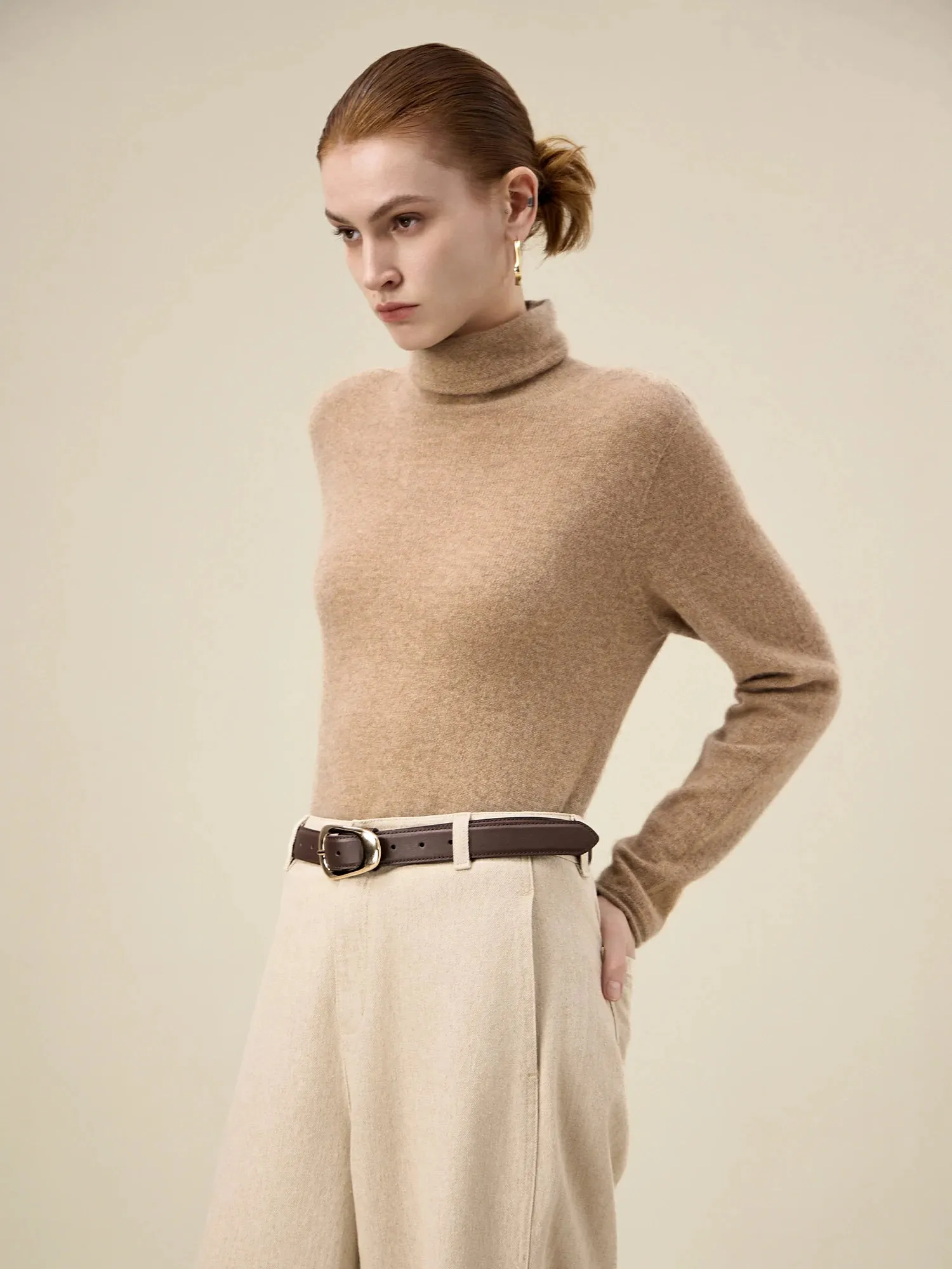 Amoretu 100% Cashmere Turtleneck Long Sleeve Sweater Top sold by Amoretu product image thumbnail 3