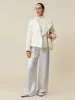 70.9% Wool Stand Collar Long Sleeve Wool Short Coat sold by Amoretu