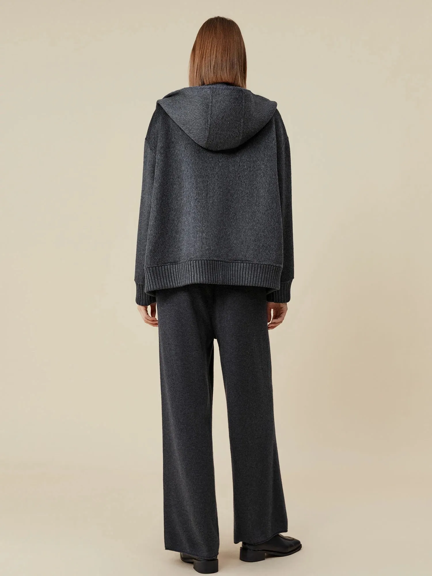 (FINAL SALE)70.9% Wool Hooded Zipper Short Coat sold by Amoretu product image thumbnail 3