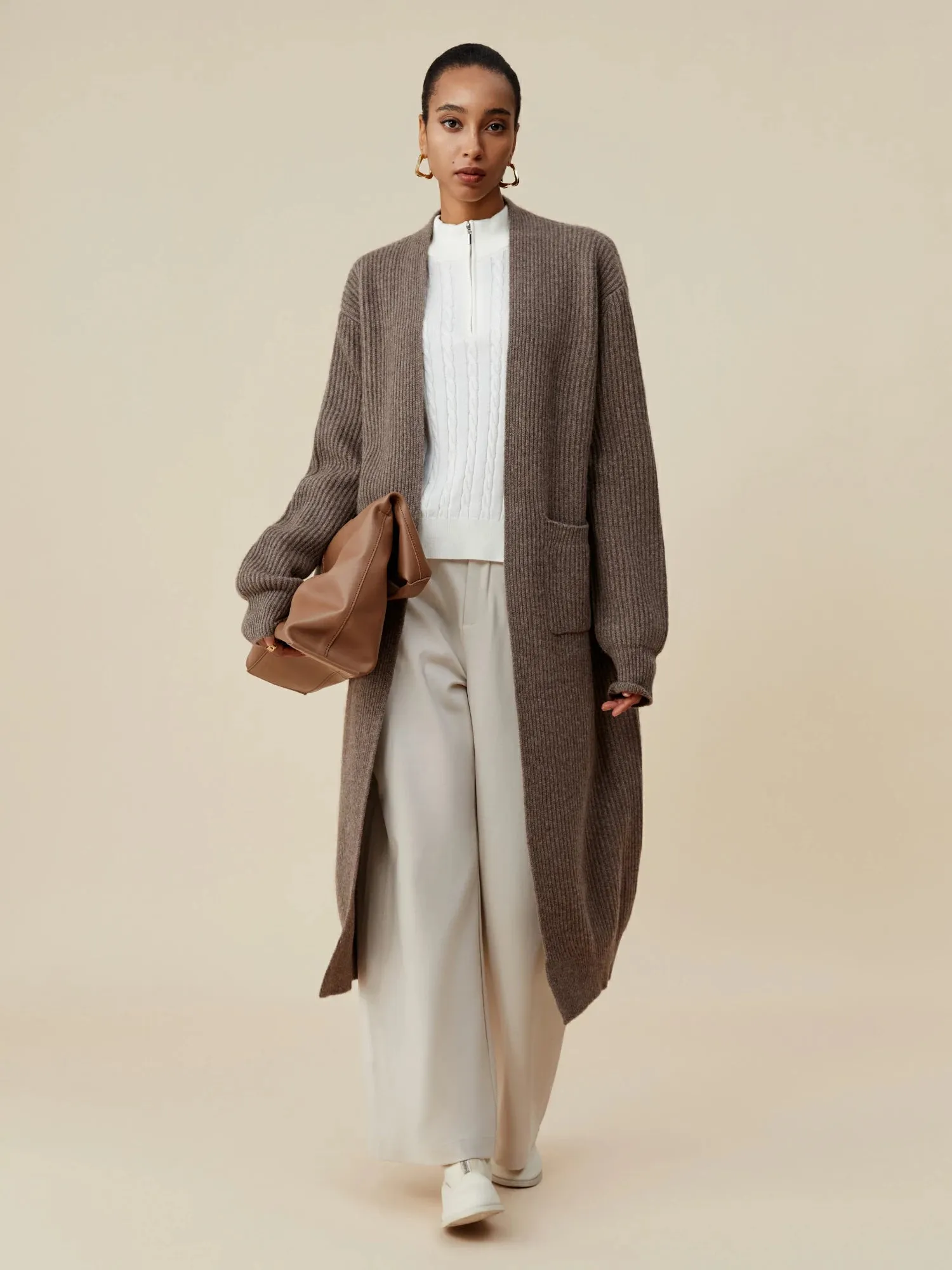 Amoretu Women's 79.5% Yakwool Long Sleeve Cardigan sold by Amoretu product image thumbnail 2