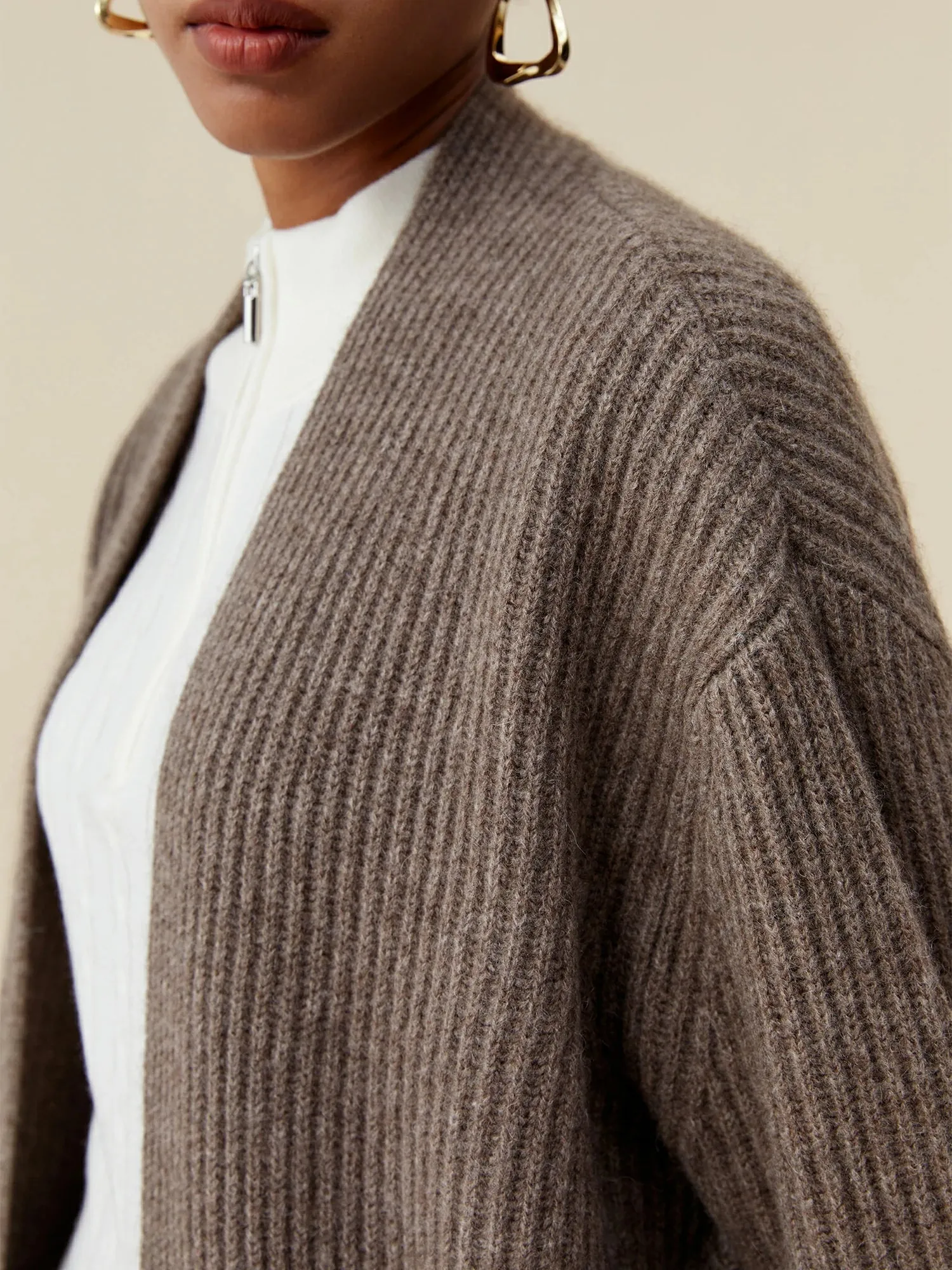 Amoretu Women's 79.5% Yakwool Long Sleeve Cardigan sold by Amoretu product image thumbnail 5