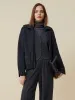 Amoretu 64% Wool Lapel Long Sleeve Zip-Up Knit Cardigan sold by Amoretu