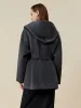 Amoretu 70.9% Wool Hooded Long Sleeve Coat sold by Amoretu