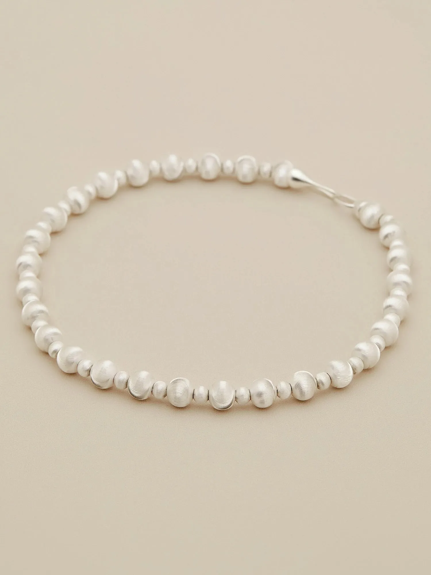 Amoretu Brushed Ball Bead Necklace sold by Amoretu