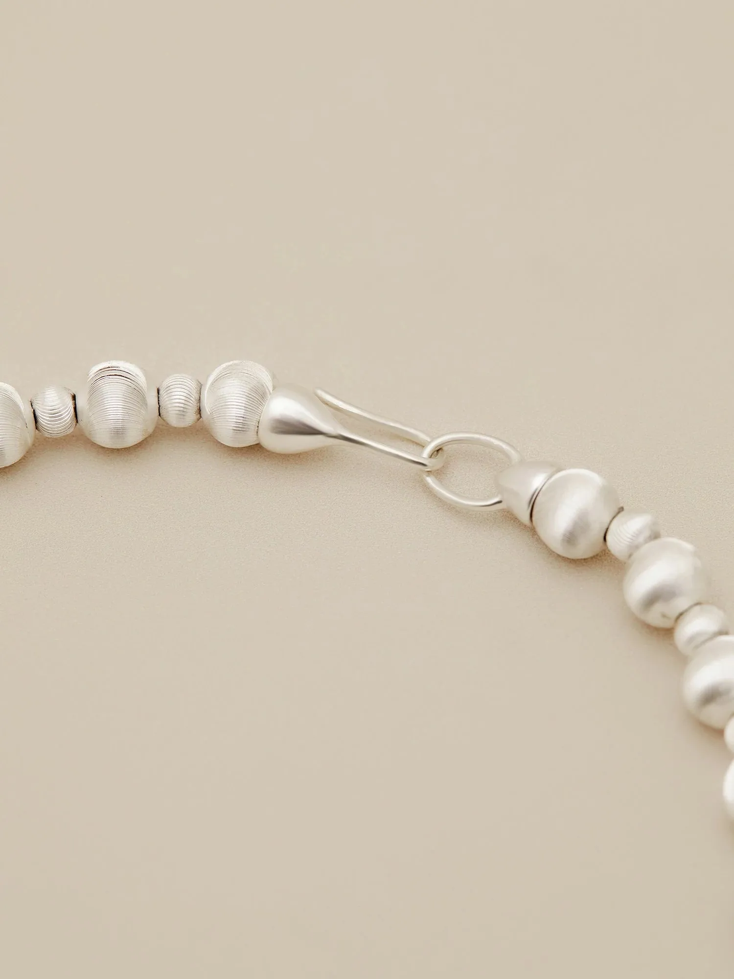 Amoretu Brushed Ball Bead Necklace sold by Amoretu product image thumbnail 3