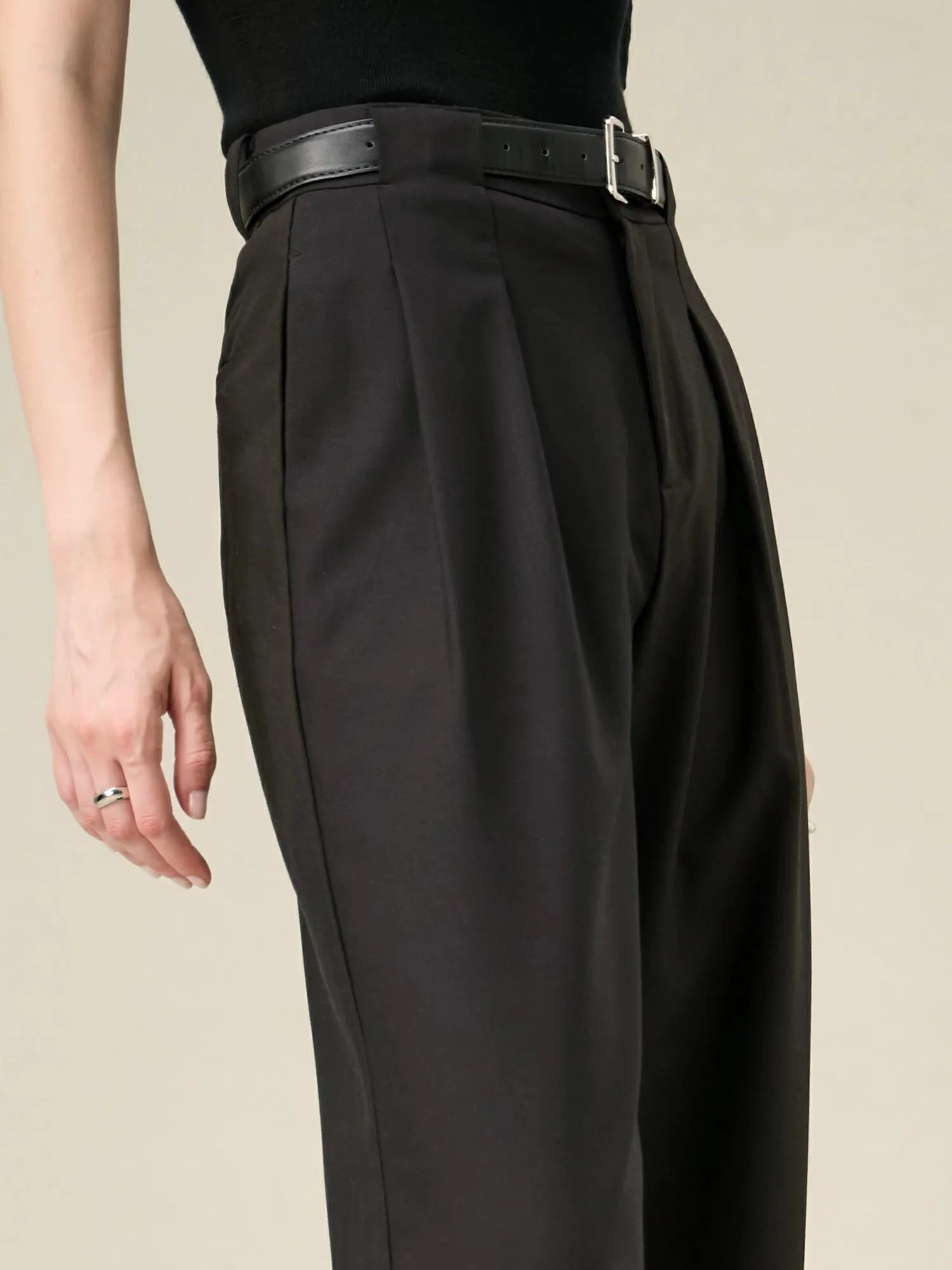 Amoretu Lyocell & Acetate Business Work Loose-Fit Pants sold by Amoretu product image thumbnail 5