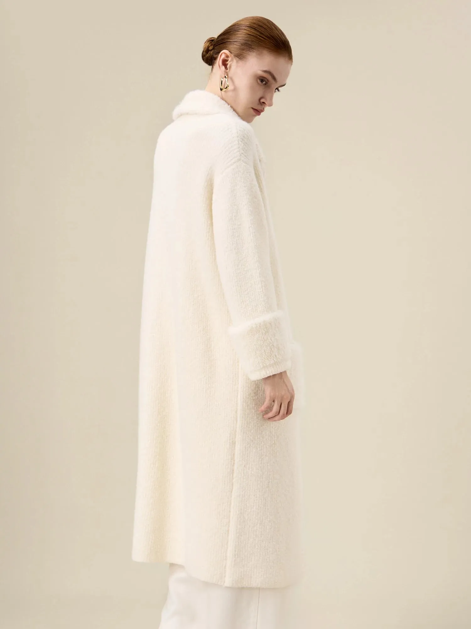 Amoretu Women's Wool Lapel Knitted Cardigan sold by Amoretu product image thumbnail 4