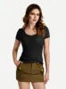 Amoretu Women's U Neck Short Sleeve Casual Basic Slim Fitted Tee Shirt Top sold by Amoretu