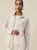 Amoretu Lapel Embroidered Lace Blouse sold by Amoretu