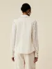 Amoretu Lapel Embroidered Lace Blouse sold by Amoretu