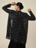 Amoretu Round Neck Long Sleeve Silver Metallic Lace Jacket sold by Amoretu