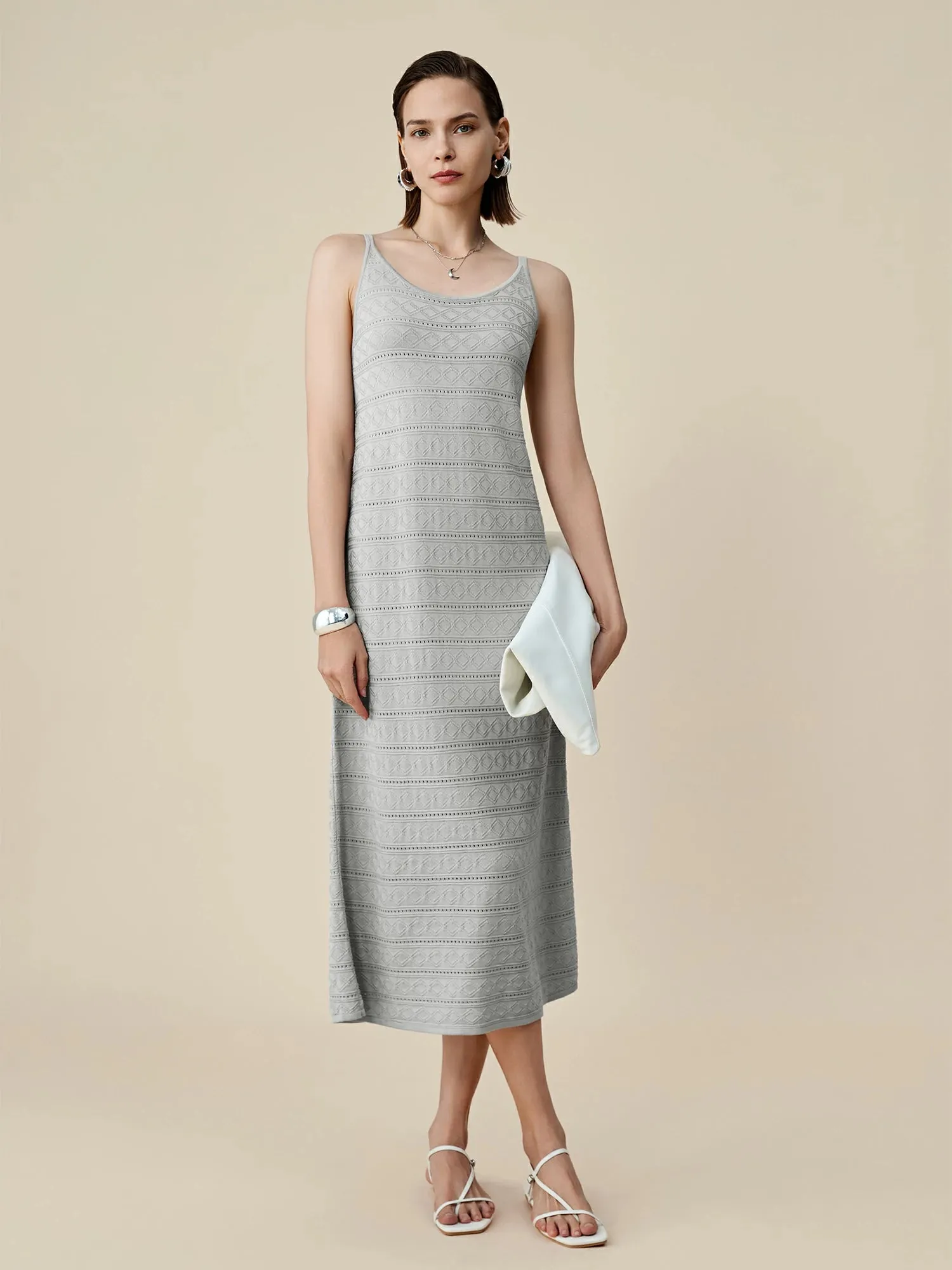 Amoretu 100% Lyocell Round Neck Suspender Knitted Dress sold by Amoretu product image thumbnail 2