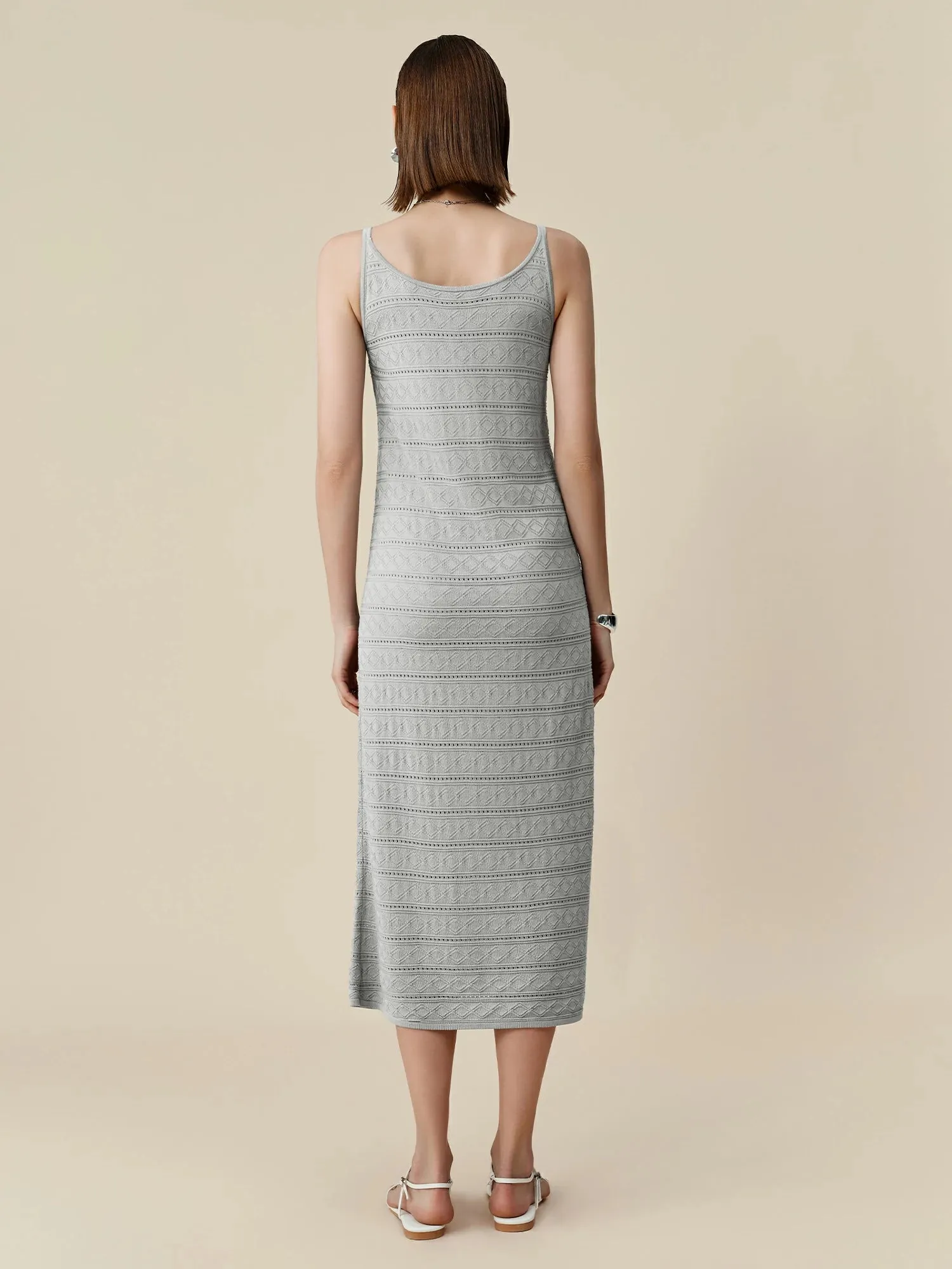 Amoretu 100% Lyocell Round Neck Suspender Knitted Dress sold by Amoretu product image thumbnail 4