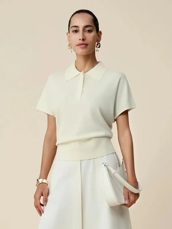 Amoretu Polo Neck Short Sleeve Knit Shirt sold by Amoretu
