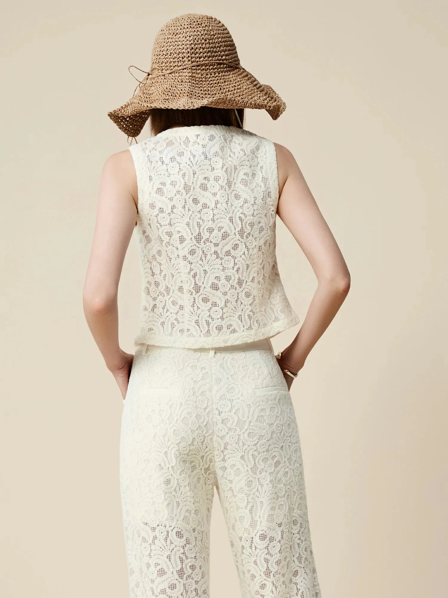 Amoretu 70% Cotton Lace Suit Vest sold by Amoretu product image thumbnail 5