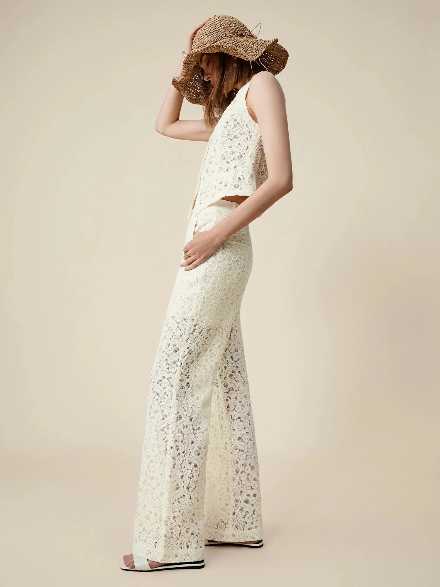 Amoretu 70% Cotton Lace Suit Vest sold by Amoretu product image thumbnail 4