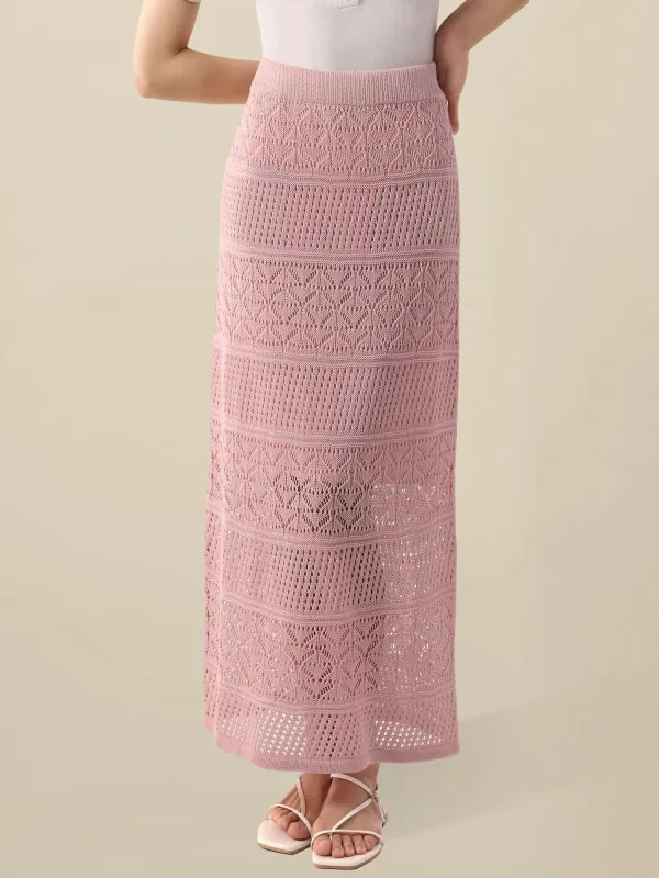 Lyocell & Silk Elastic High Waist Skirt sold by Amoretu