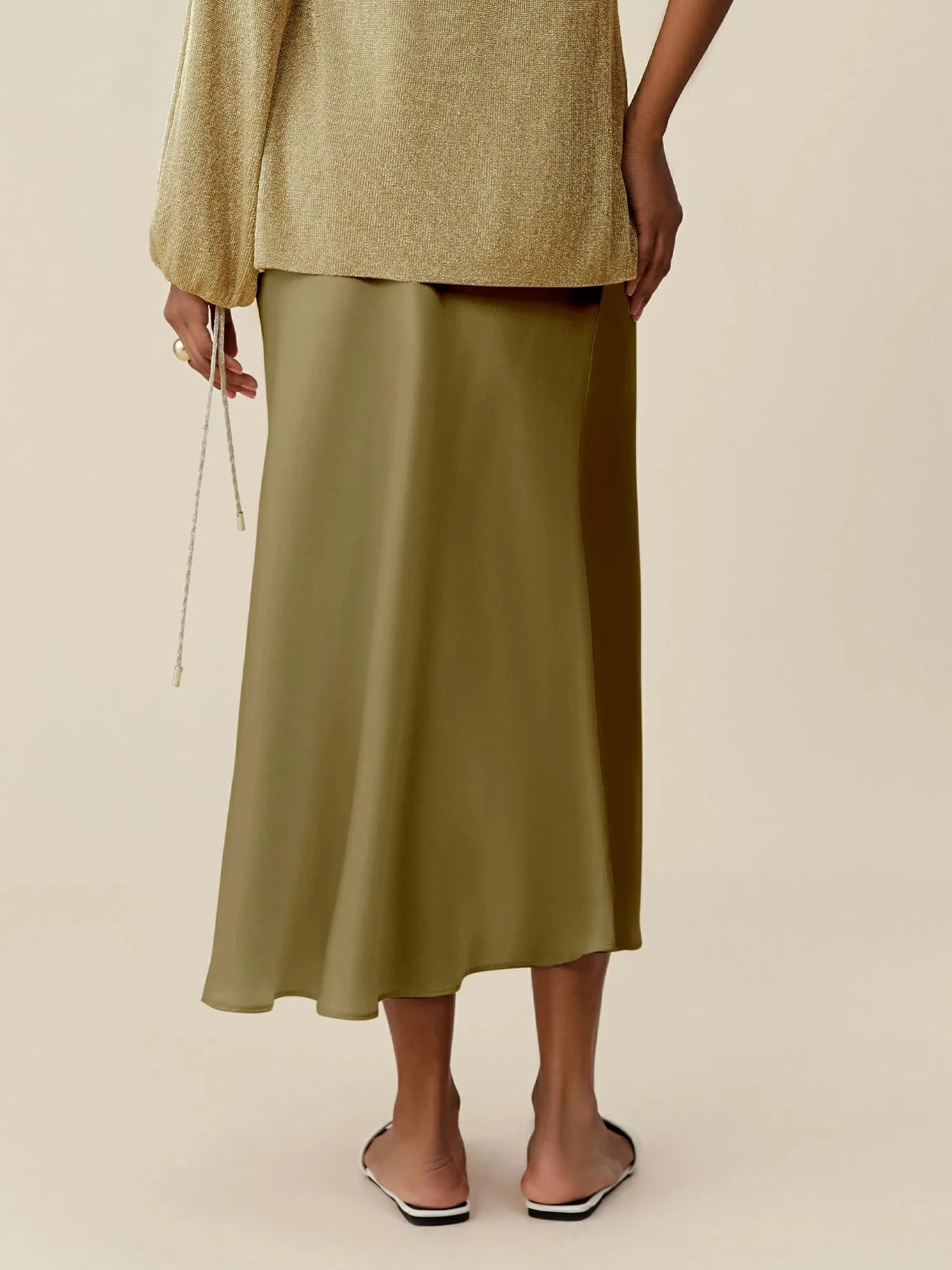 Amoretu Acetate Satin Skirt sold by Amoretu product image thumbnail 2