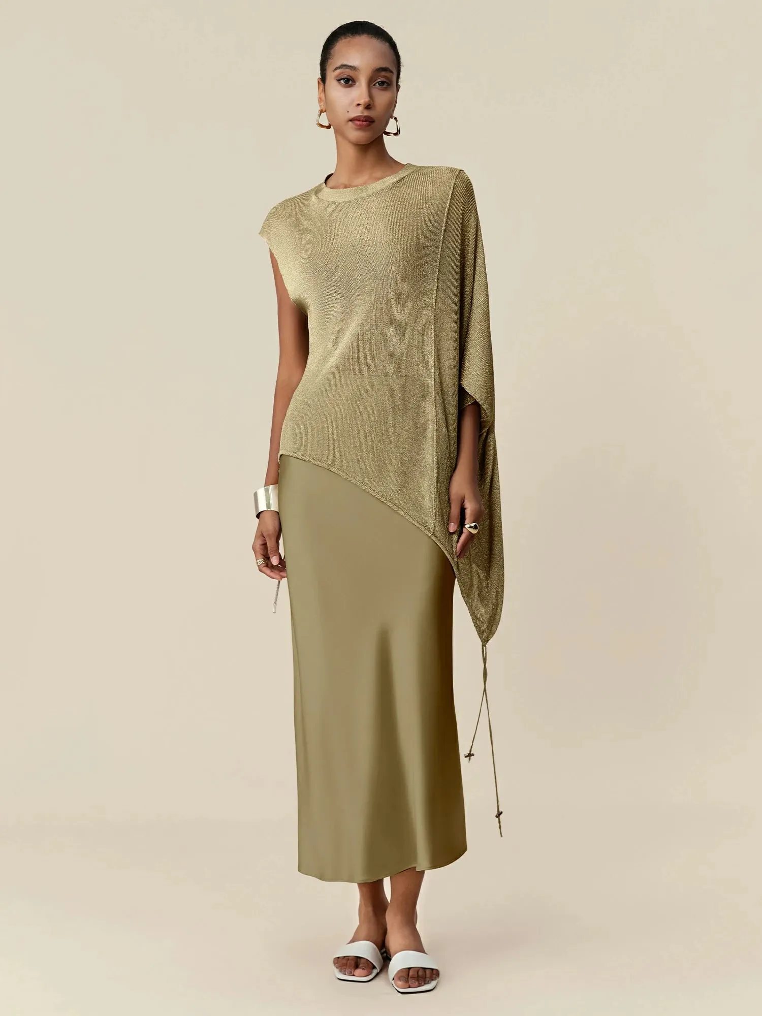 Amoretu Acetate Satin Skirt sold by Amoretu product image thumbnail 3