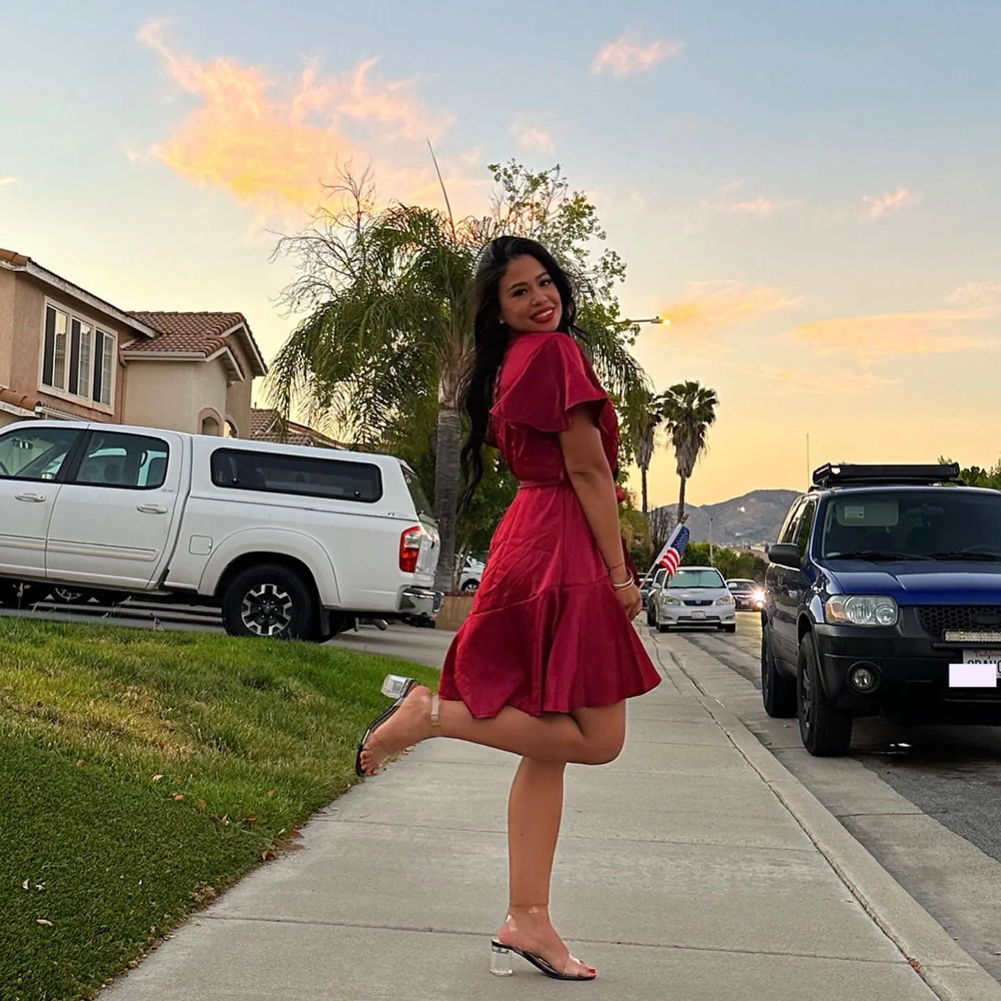 Summer Fitted Tie Waist Dress Sale sold by Amoretu product image thumbnail 5