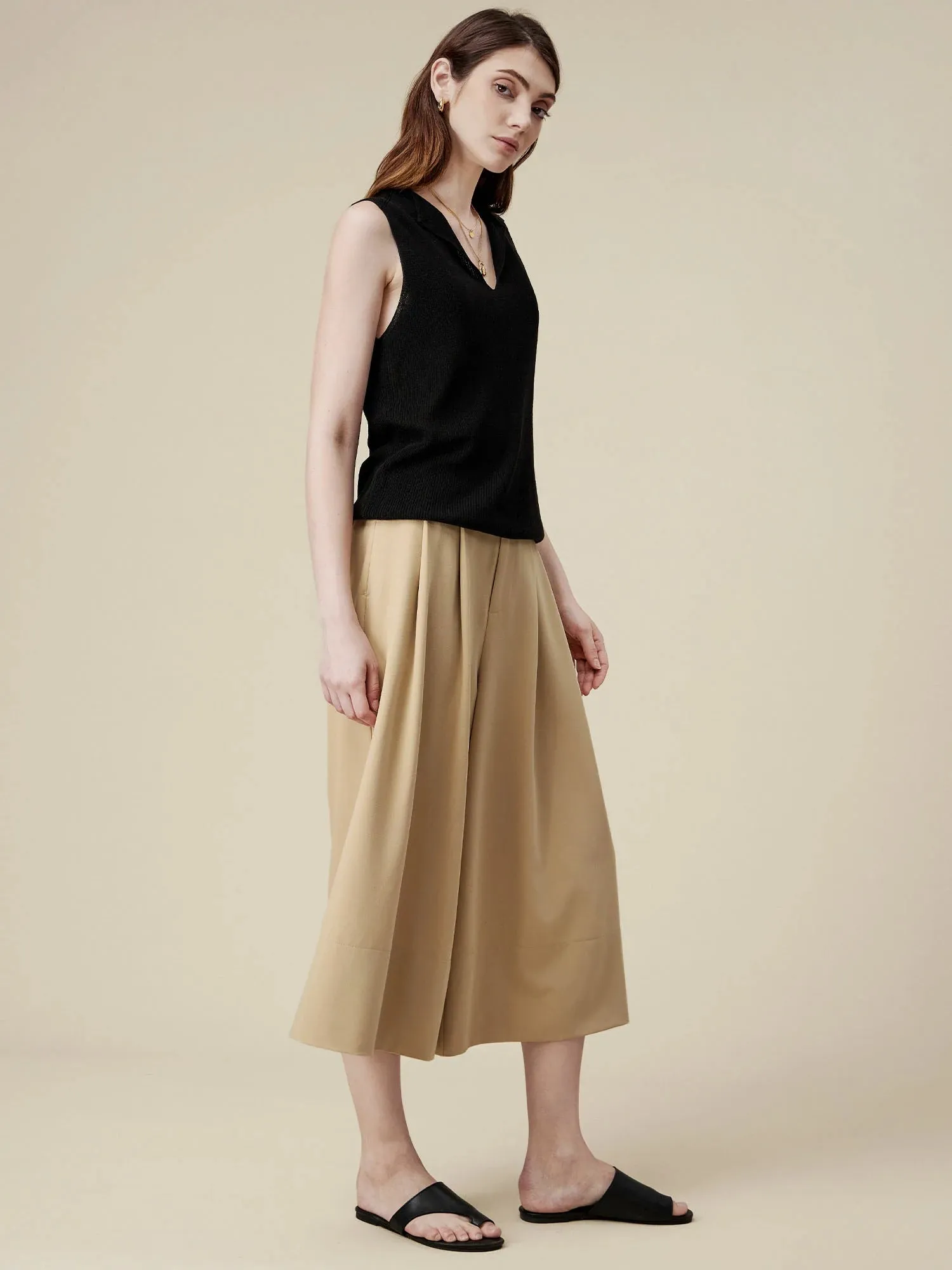 Amoretu Cotton&Lyocell Wide Leg Pants sold by Amoretu product image thumbnail 3