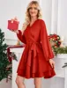 V Neck Short Wrap Dress sold by Amoretu