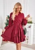 V Neck Short Wrap Dress sold by Amoretu
