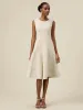 Amoretu Linen & Cotton Sleeveless Jacquard A-Line Dress sold by Amoretu