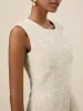 Amoretu Linen & Cotton Sleeveless Jacquard A-Line Dress sold by Amoretu