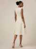 Amoretu Linen & Cotton Sleeveless Jacquard A-Line Dress sold by Amoretu
