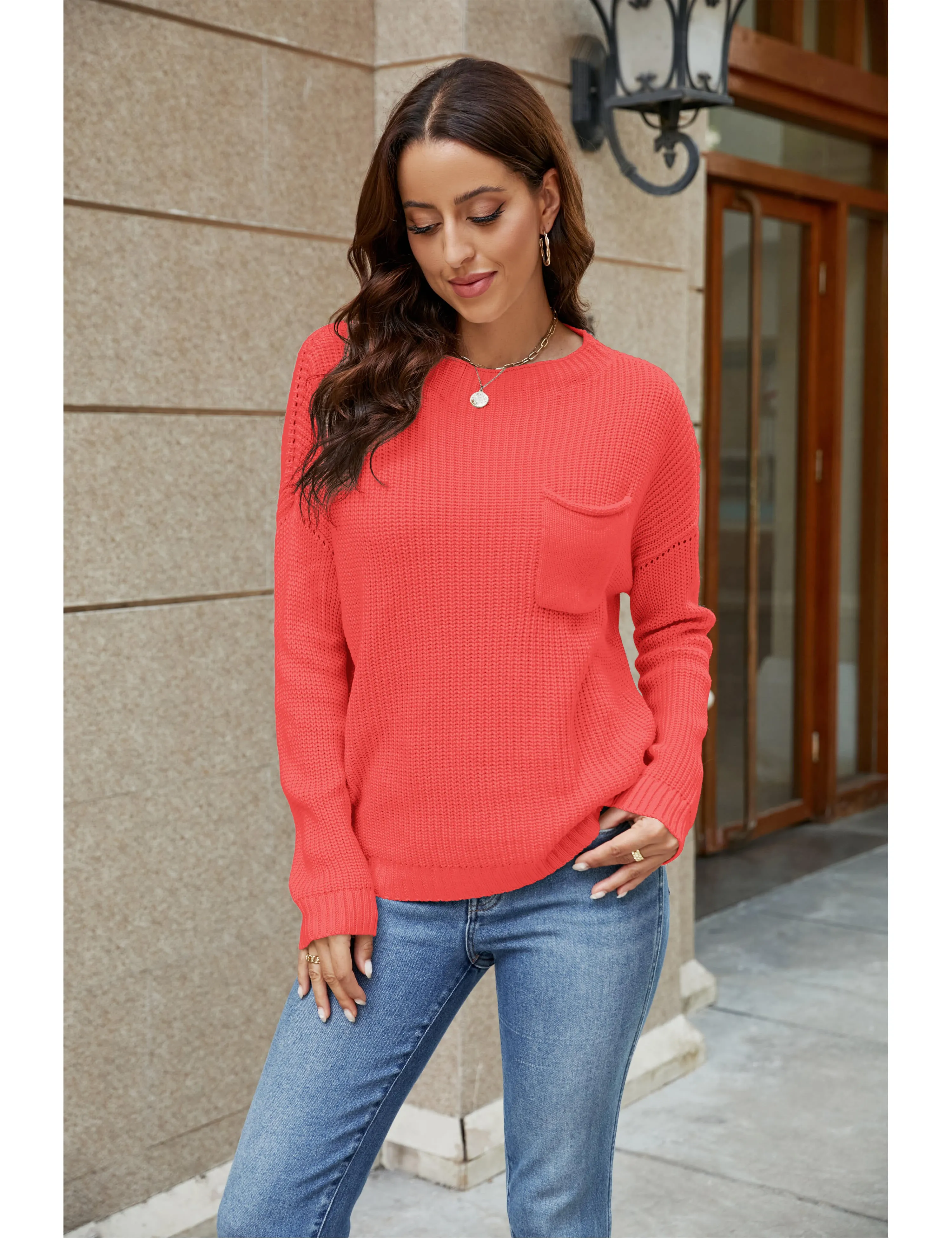 Relaxed Knit Crewneck Sweater sold by Amoretu product image thumbnail 5