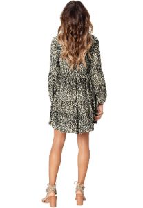 Leopard-v-neck-floral-print-tunic-shift-dress sold by Amoretu