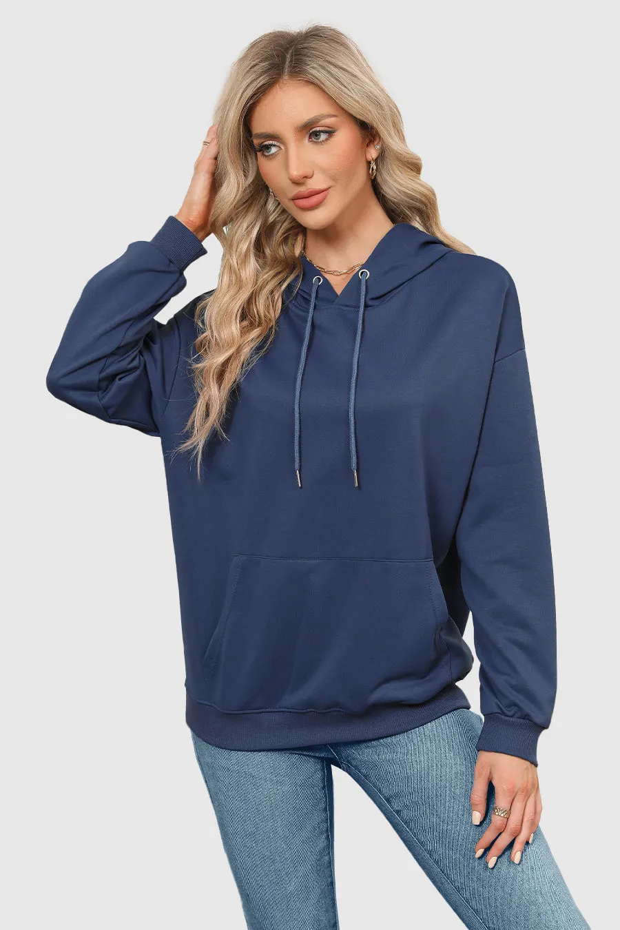 Long Sleeve Pullover With Pockets Hoodies Tops sold by Amoretu product image thumbnail 3