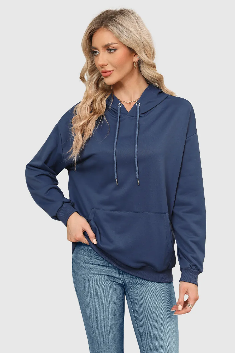 Long Sleeve Pullover With Pockets Hoodies Tops sold by Amoretu product image thumbnail 4