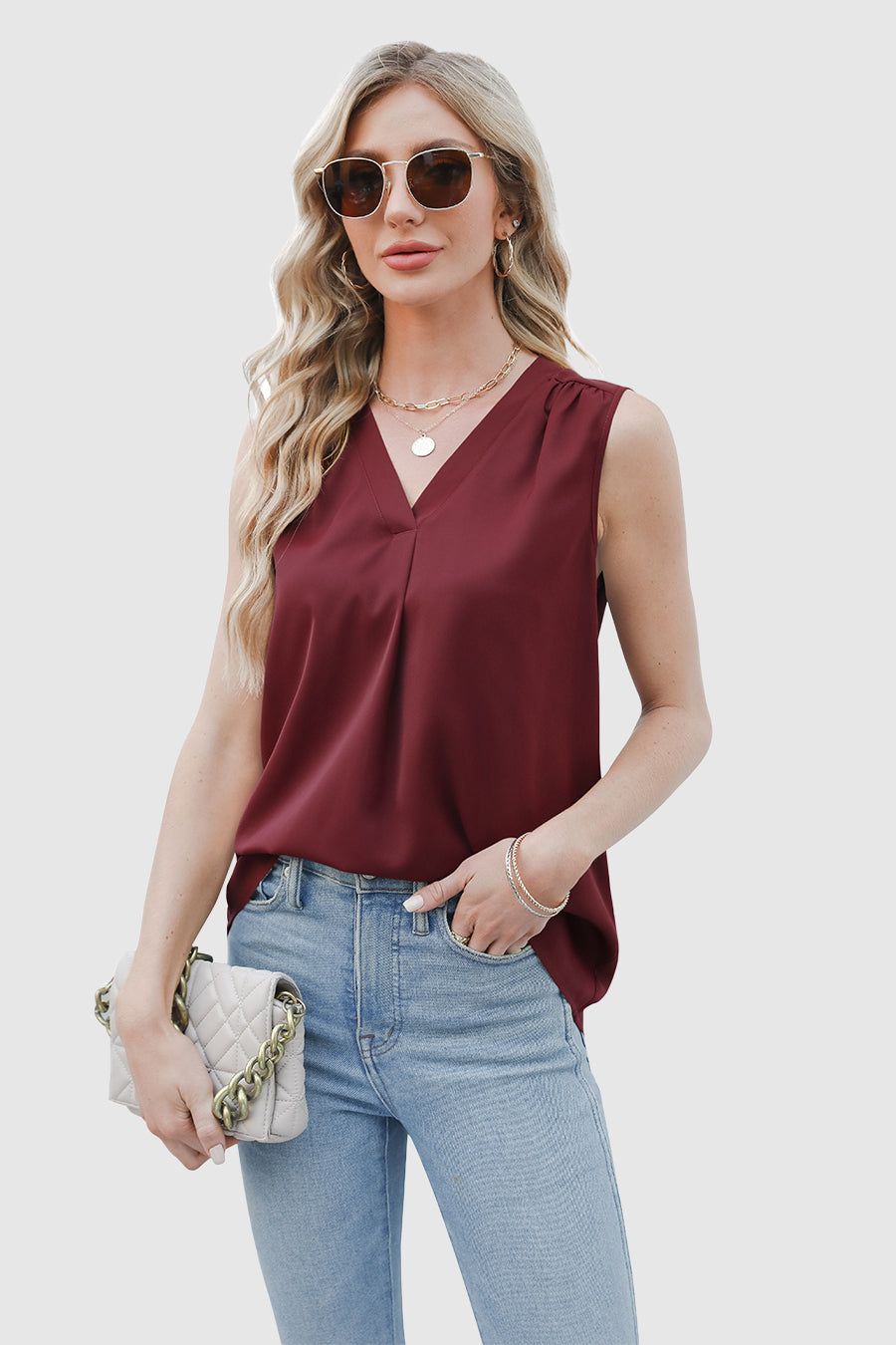 Basic Solid Color Tank top sold by Amoretu product image thumbnail 2