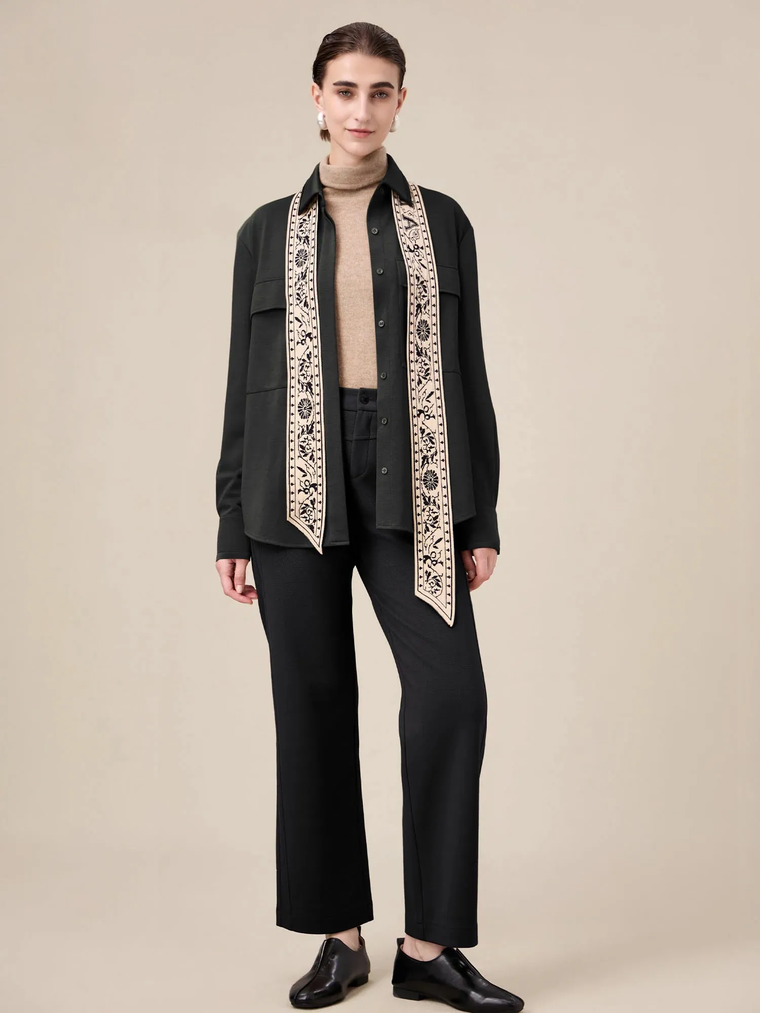 Amoretu Brand Patterned Knit Ribbon Shawl Tie sold by Amoretu product image thumbnail 5