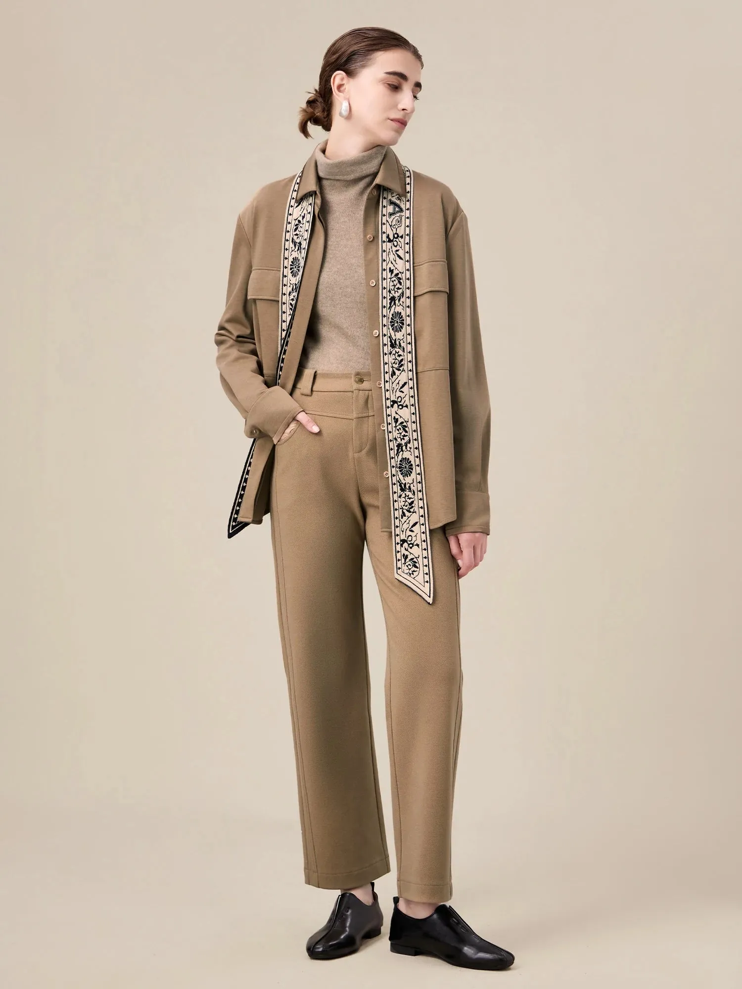 Amoretu Lyocell & Cotton Lapel Casual Shirt sold by Amoretu product image thumbnail 4