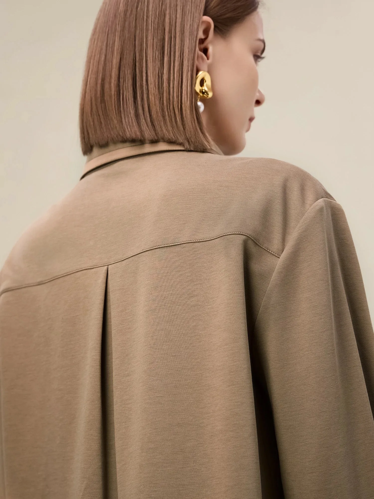 Amoretu Lyocell & Cotton Lapel Casual Shirt sold by Amoretu product image thumbnail 5