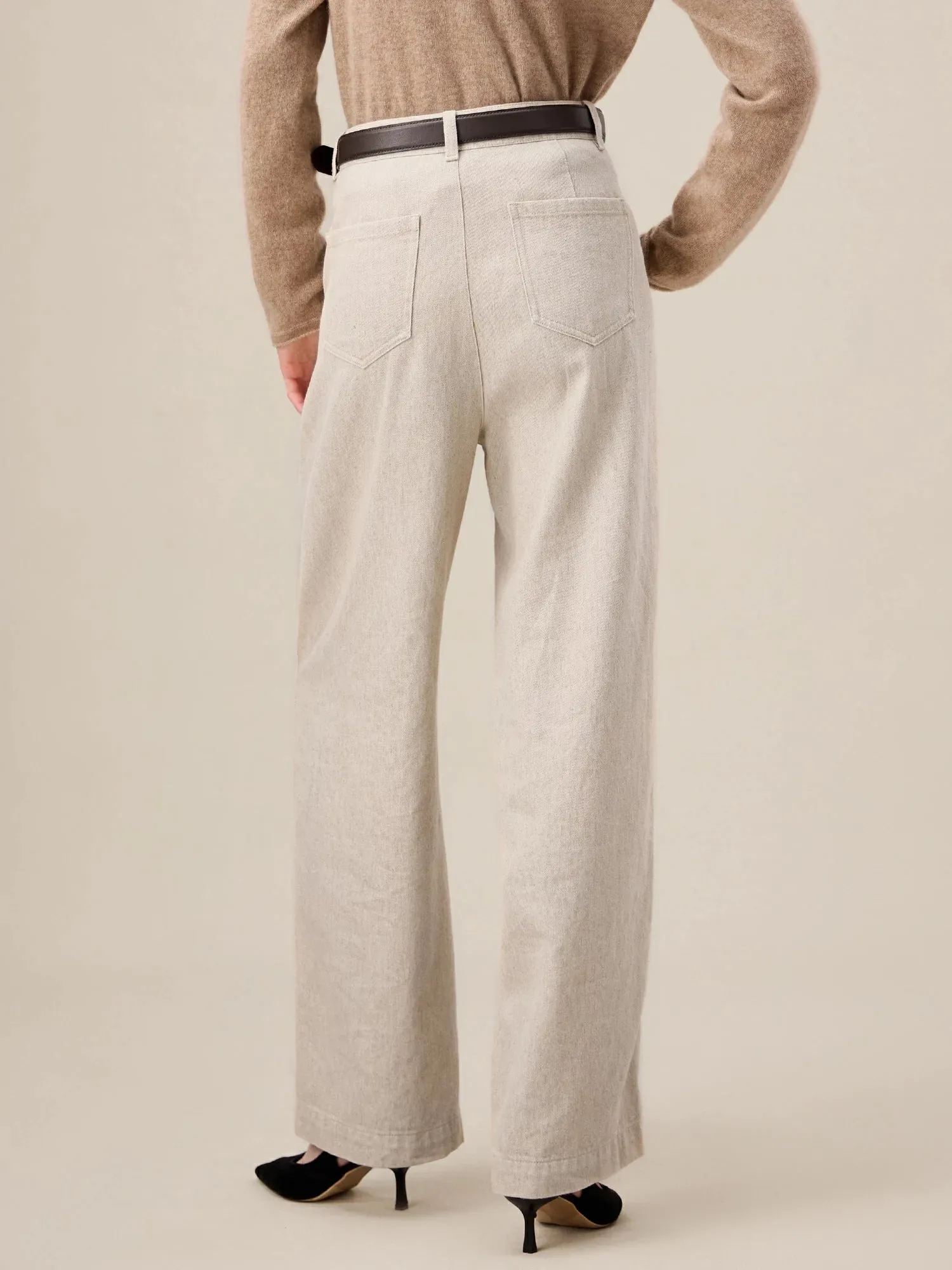 Amoretu Women's Cotton & Linen Straight Pant sold by Amoretu product image thumbnail 4