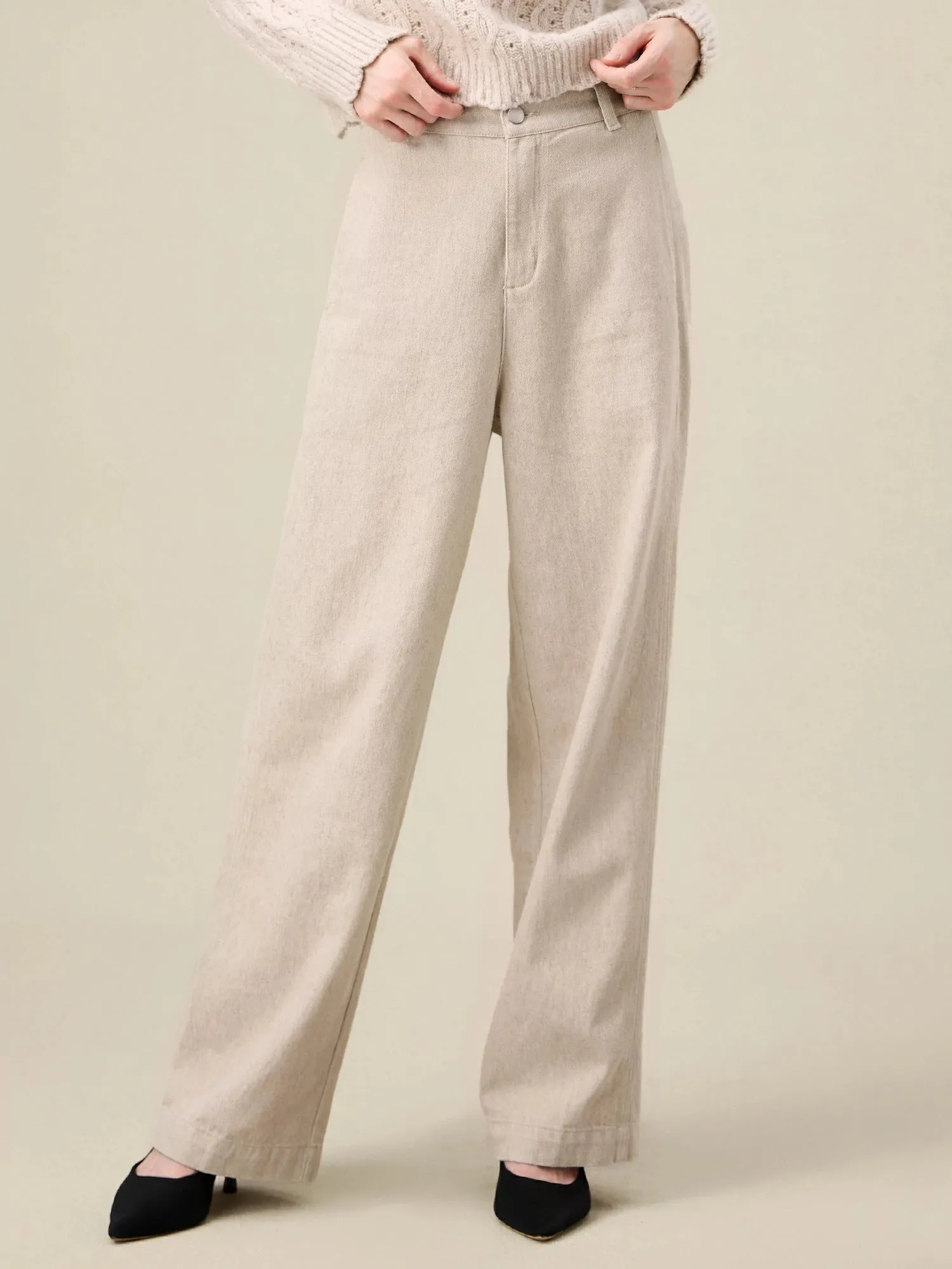 Amoretu Women's Cotton & Linen Straight Pant sold by Amoretu