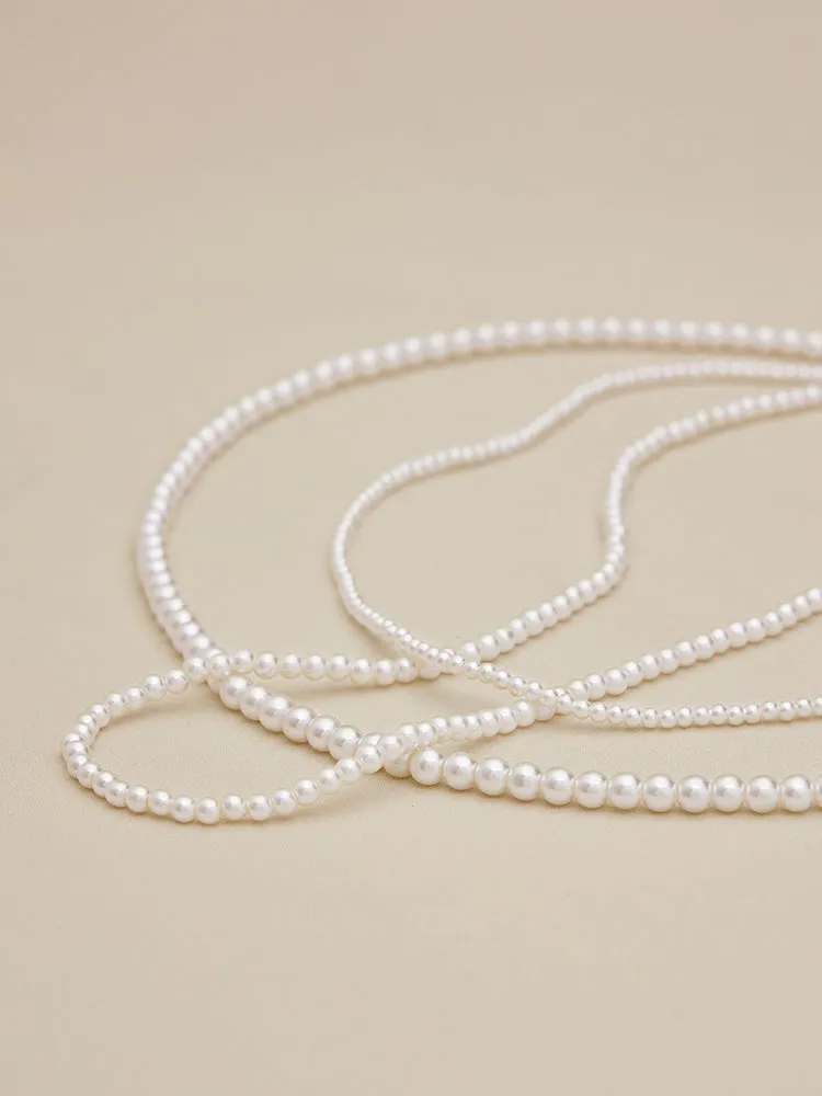 Amoretu Multi-Strand Faux Pearls Choker Necklace sold by Amoretu product image thumbnail 3