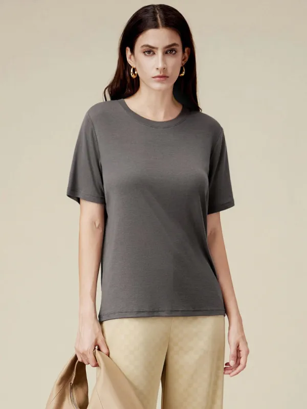Amoretu Lyocell Classic Loose T-Shirt sold by Amoretu