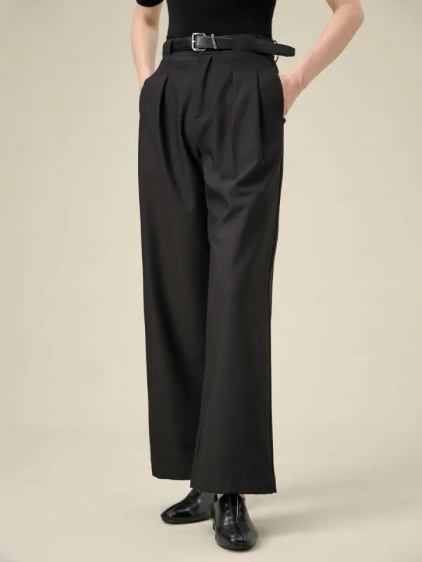 Amoretu Lyocell & Acetate Business Work Loose-Fit Pant sold by Amoretu