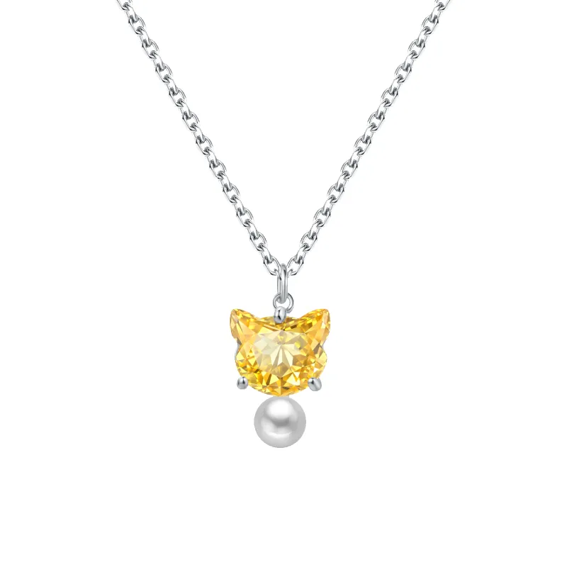 Fortune Kitten Pendant Necklace sold by Babybei