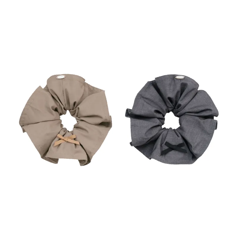 Suiting Shell Large Scrunchie (1 Bow & Oval) made by Babybei